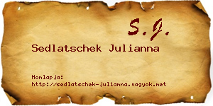 Sedlatschek Julianna névjegykártya