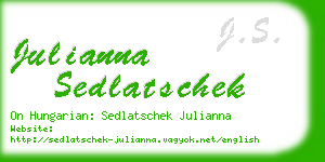 julianna sedlatschek business card